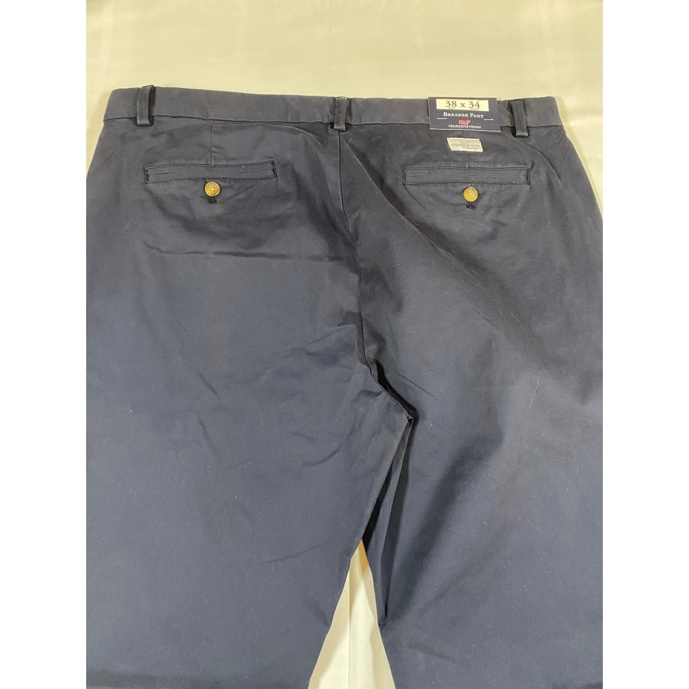 Vineyard Vines Mens Breaker Pant Navy Blue Straight Leg Chino‎ 38x34 NEW - Picture 12 of 12